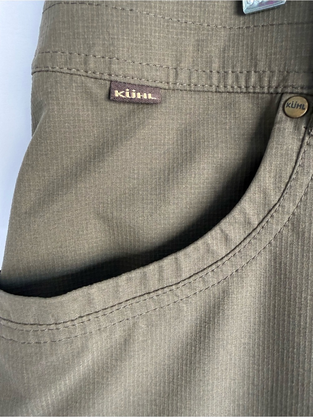 Kühl Men’s Hiking Shorts Olive Green Size 36 Lightweight Outdoor Trail Cargo - Picture 3 of 7